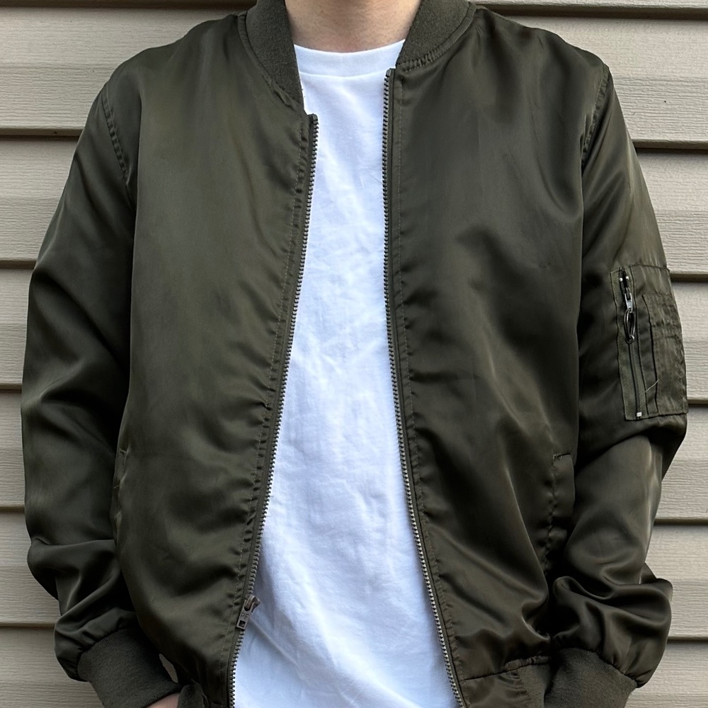 Dark Green Bomber Jacket